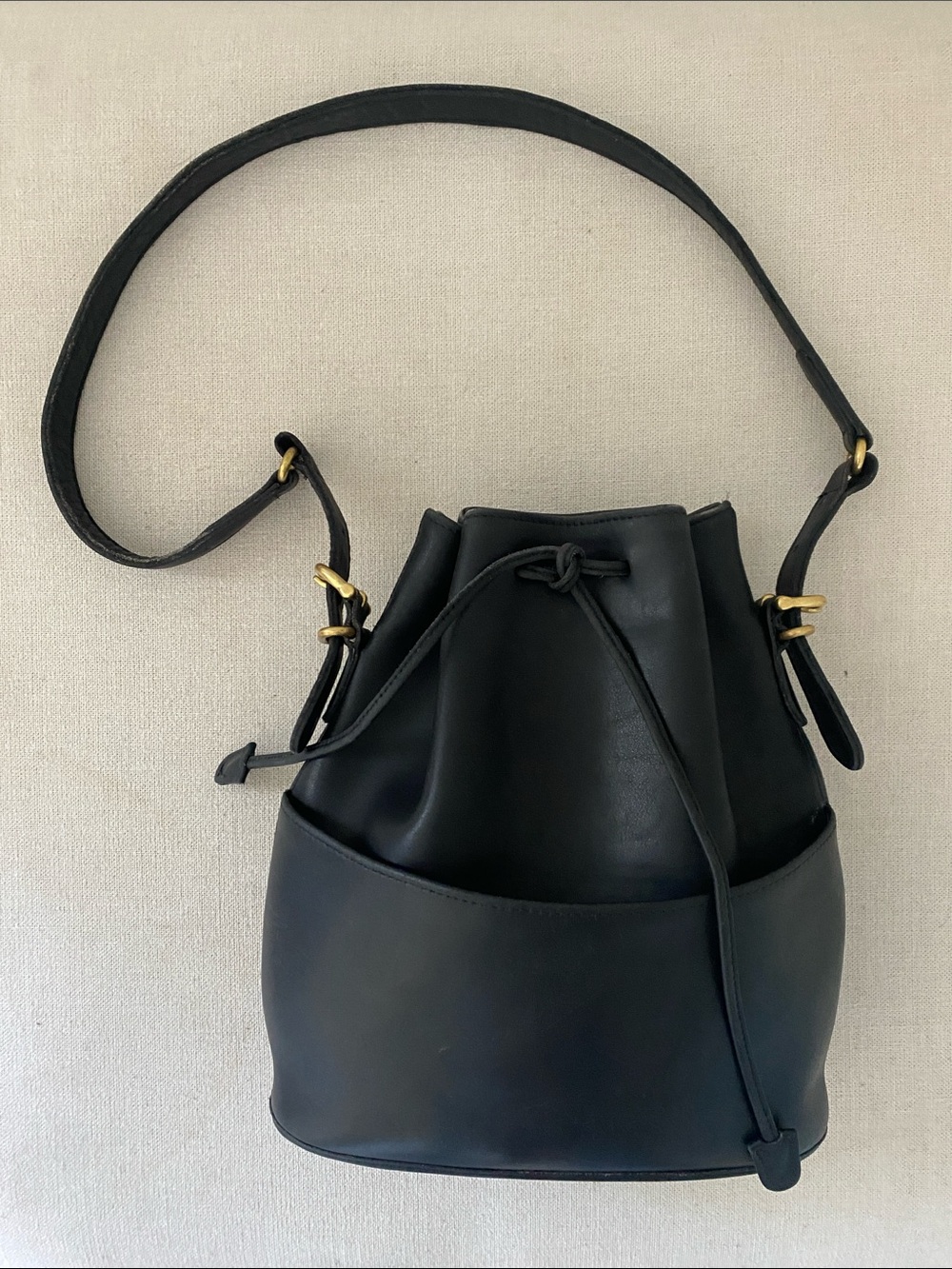 Vintage Coach Equestrian Slim Bucket Bag